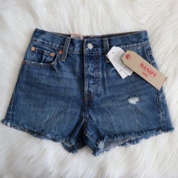 Levi's Pants - Levi’s Hi Rise Ripped Wedgie Shorts Sz 25